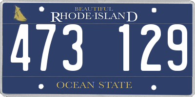 RI license plate 473129