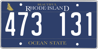 RI license plate 473131