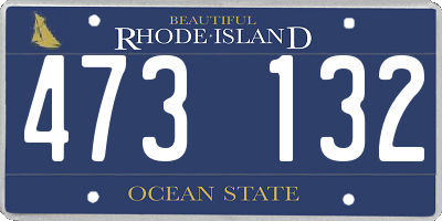 RI license plate 473132