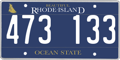 RI license plate 473133