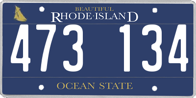 RI license plate 473134