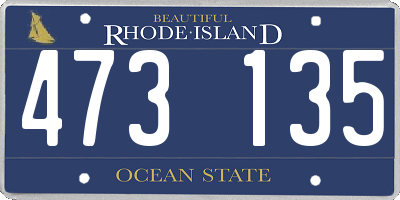 RI license plate 473135