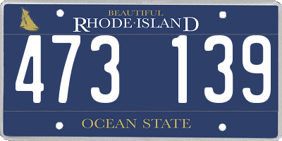 RI license plate 473139