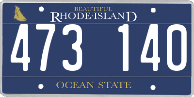 RI license plate 473140