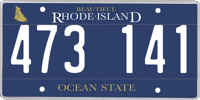 RI license plate 473141