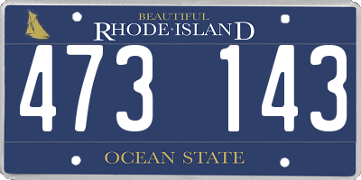 RI license plate 473143