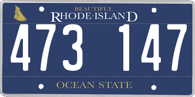 RI license plate 473147