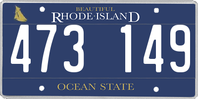 RI license plate 473149