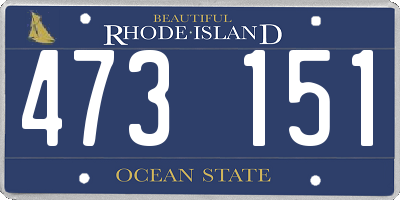 RI license plate 473151