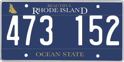 RI license plate 473152