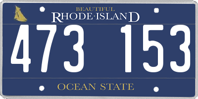 RI license plate 473153