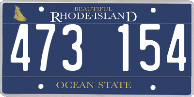 RI license plate 473154