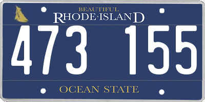 RI license plate 473155