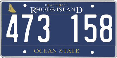 RI license plate 473158