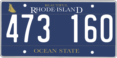 RI license plate 473160