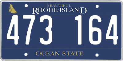 RI license plate 473164