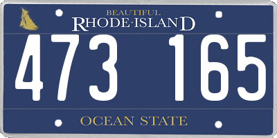 RI license plate 473165