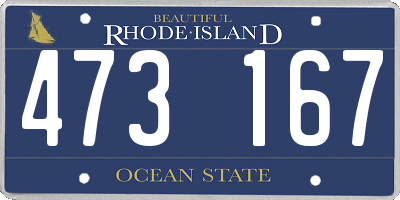 RI license plate 473167