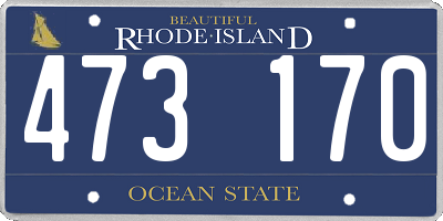 RI license plate 473170