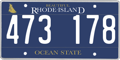 RI license plate 473178
