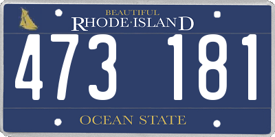 RI license plate 473181
