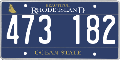 RI license plate 473182