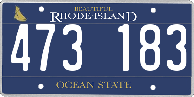 RI license plate 473183