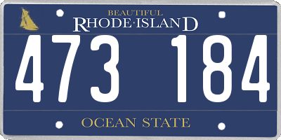 RI license plate 473184