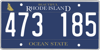 RI license plate 473185