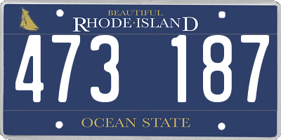 RI license plate 473187