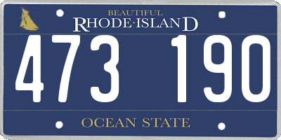 RI license plate 473190