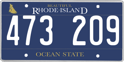 RI license plate 473209