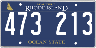 RI license plate 473213
