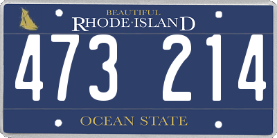 RI license plate 473214