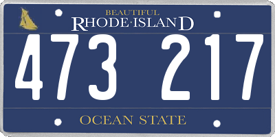 RI license plate 473217