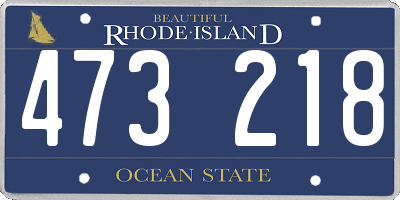 RI license plate 473218