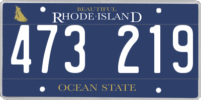RI license plate 473219