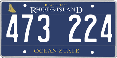 RI license plate 473224