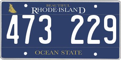 RI license plate 473229