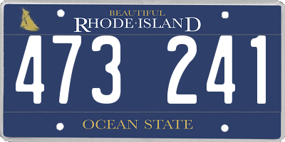 RI license plate 473241