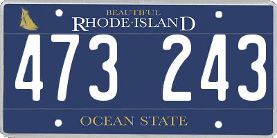 RI license plate 473243