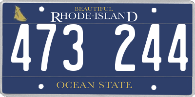 RI license plate 473244