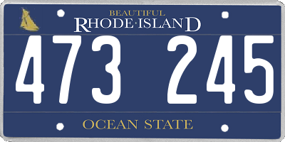 RI license plate 473245