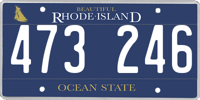 RI license plate 473246