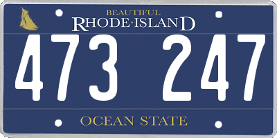 RI license plate 473247