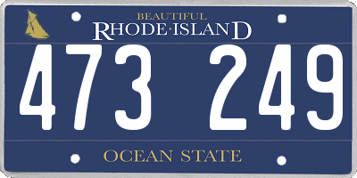 RI license plate 473249