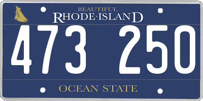 RI license plate 473250