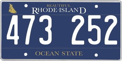 RI license plate 473252