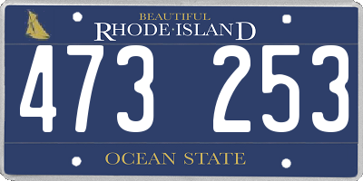 RI license plate 473253