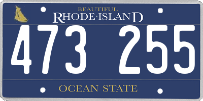 RI license plate 473255